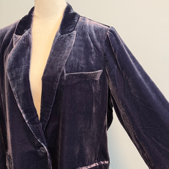 Sundance Silk Blend Velvet Blazer Jacket Size XL - Picture 3 of 11